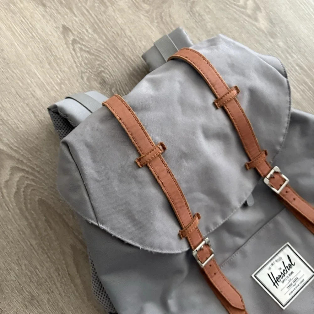 Y2K Herschel Supply Co. Little America Backpack Gray Laptop School Hiking Bag